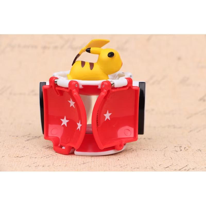 AjieQaQ Pokémon Pokeball Battle Set, 4 v 1, Vysoce kvalitní odolné PVC, STEM hračky, Párty rekvizity, Sváteční dárky, Dekorace na dort, Vícebarevný plast