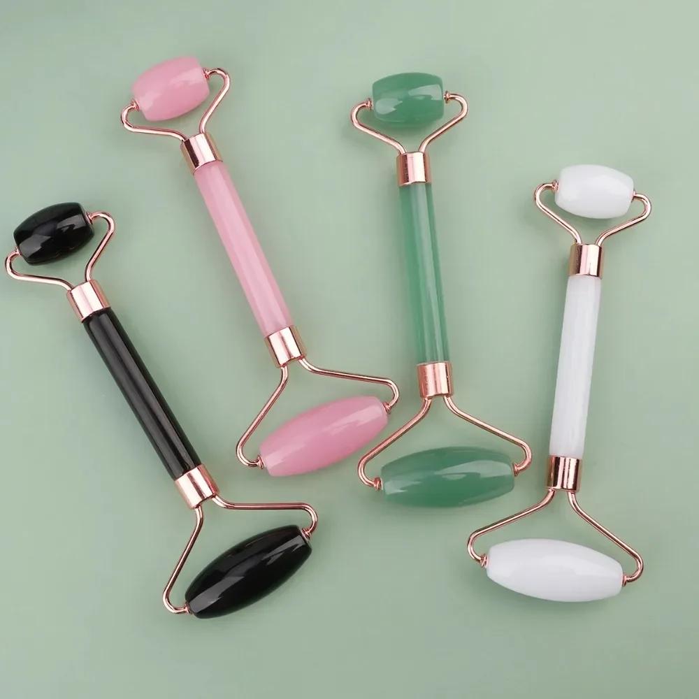2Pcs Facial Massager Kit Resin Face Roller Guasha Board Beauty Scraping Massage Roller Face Lifting Neck Body Skin Care Tools