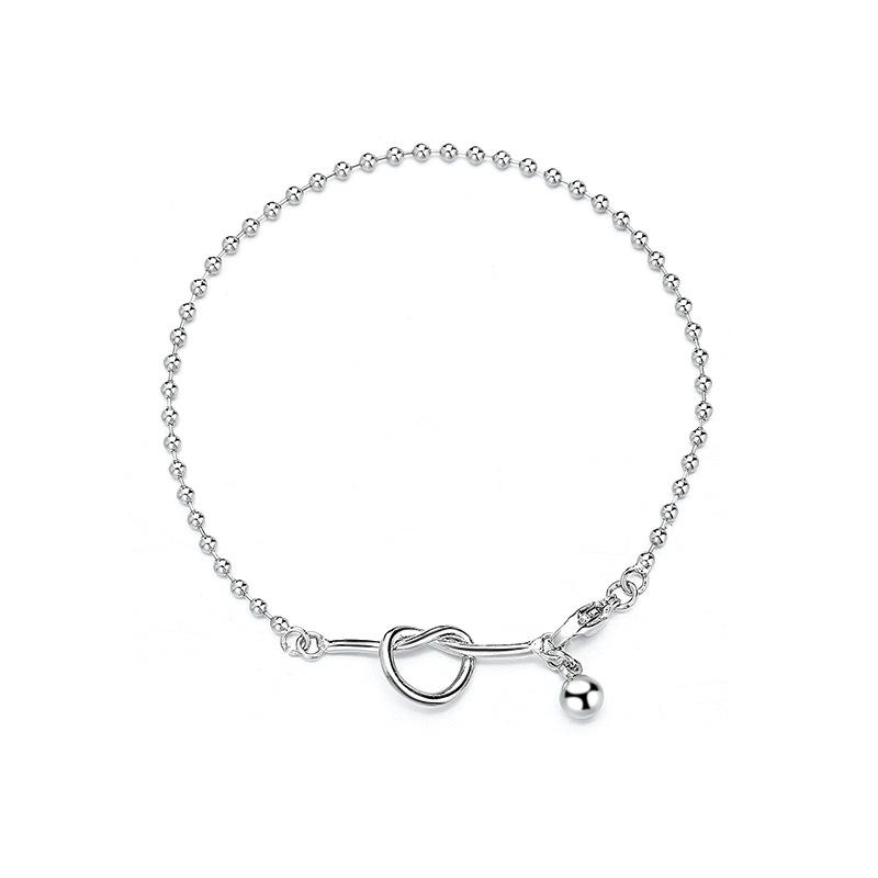 VENTFILLE 925 Sterling Silver Star Love Heart Pendant Round Bead Pearl Bracelet For Girls Sweet Romantic Style Gifts For Lovers