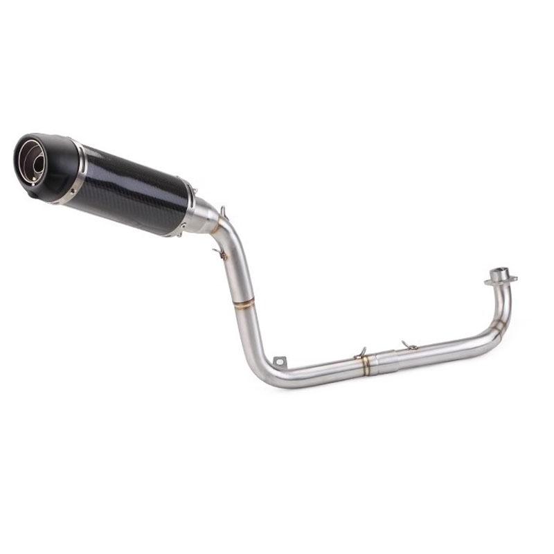 For Honda MSX Grom 125 2013-2024 Grom125 MSX125 MSX 125 Full System Black / Silvery / Carbon Exhaust Tips With Header Link Pipe