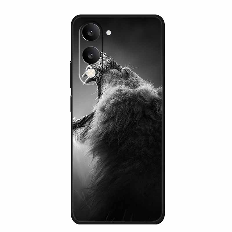 For Vivo Y29T Y29s Case Y 29 T S Coque Flowers Black Silicone Soft Back Cover For Vivo Y19s GT 5G iQOO Z10 Lite Phone Case Funda