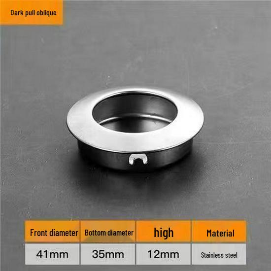 

Round Gold Stainless Steel Recessed Pull Handle for Sliding and Push-Pull Doors, Concealed Drawer Pull