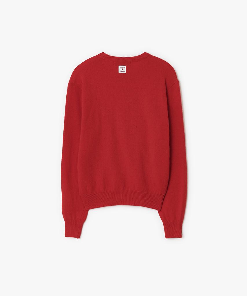 SUNBURNPROJECT Cashmere Basic Round Knit, Red