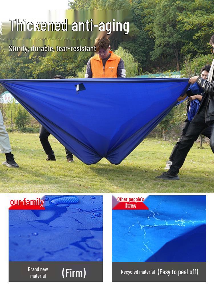 3x3m Double Layer Waterproof Sunshade Canopy with Four-Legged Frame for Outdoor Use