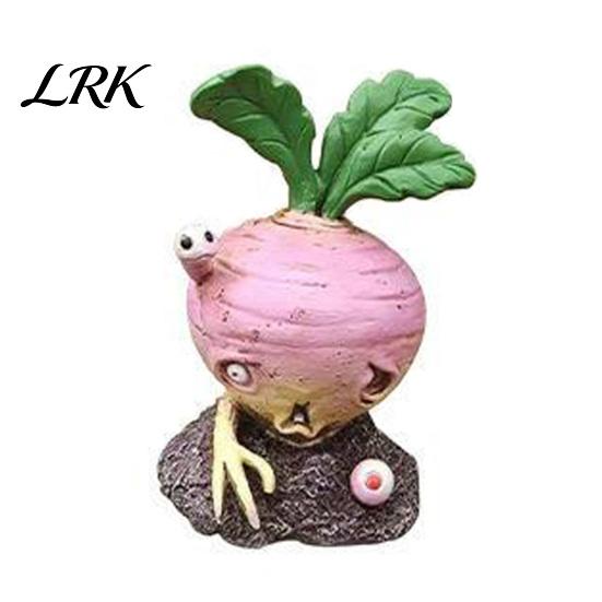 Funny Fruit Zombie Statue Halloween Vegetable Statue, Spooky Carrot Potato Garden Durable Outdoor Resin Decor Sculpture, Decoration for Patio,