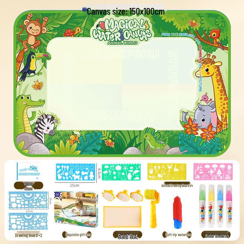 Extra-Large Magic Water Drawing Mat for Kids - Reusable Water Writing Cloth & Graffiti Canvas