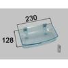 LIXIL INAX Storage Shelf 230W Glass Style with Fixing Screw Set NT-230A(1)-1S/C03
