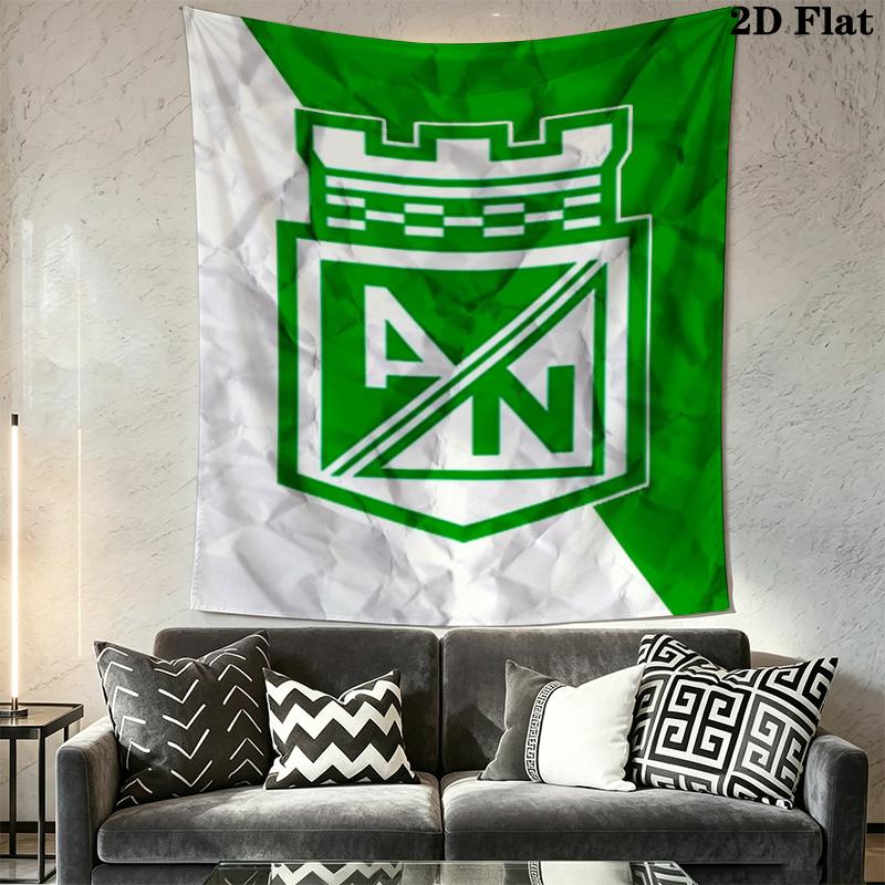 Atlético Nacional Wall Tapestry Aesthetic Wall Hanging Printed Fabric Blanket Decorative Tapestries for Bedroom Living Room Home Decor