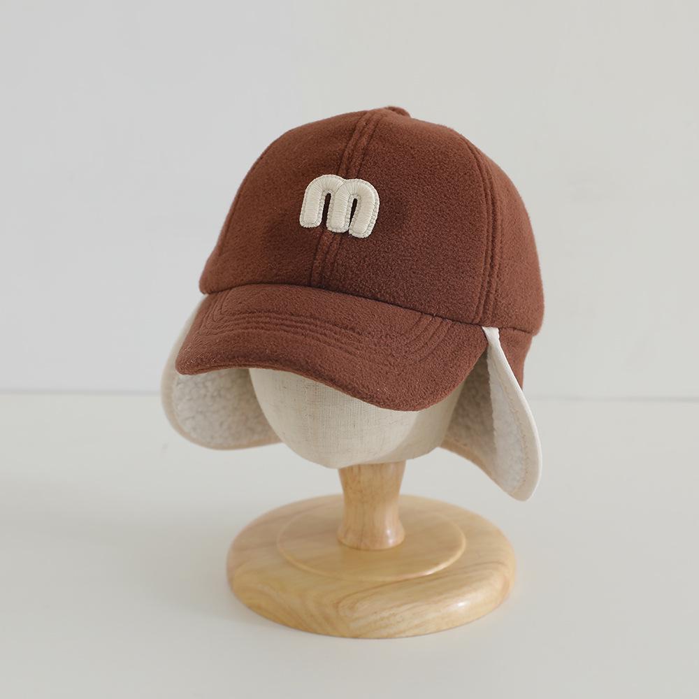 Kinder Herbst/Winter Lammwolle Baseballkappe mit Ohrenschutz