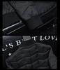 Winter 2025 Korean Style Slim Fit Men's Dark Floral Lapel Down Jacket Coat
