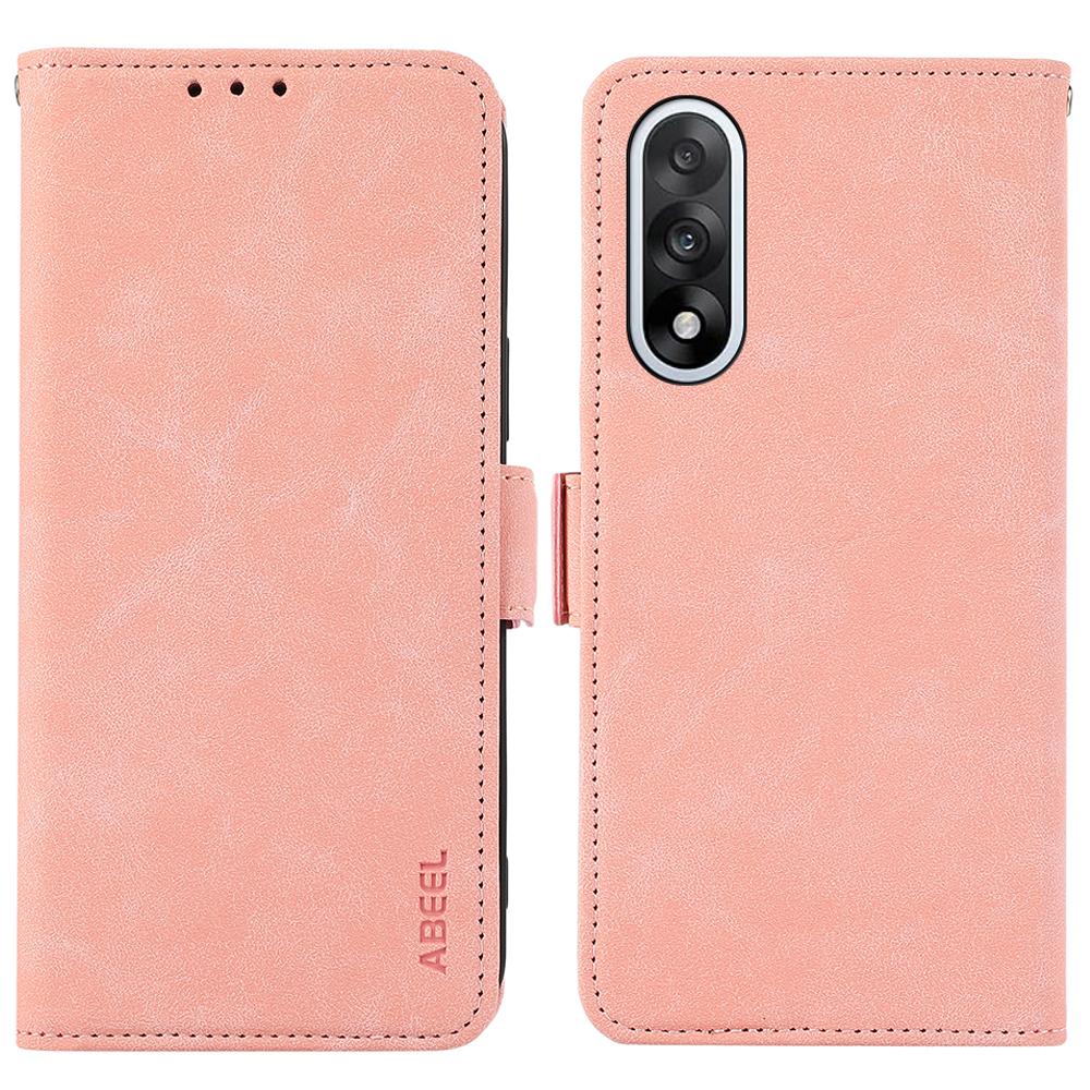 

ABEEL For OnePlus Nord 5 5G/Ace 5 Ultra 5G Case PU Leather Folio Stand View RFID Blocking Phone Cover Pink