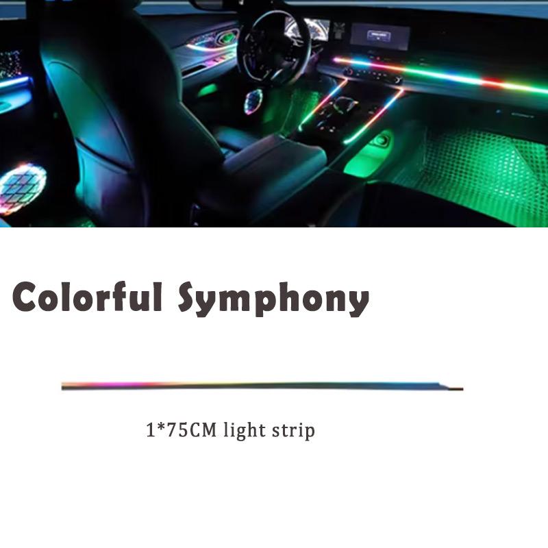 

18 в 1 комплект ламп Symphony RGB Atmosphere, детали, удлиняющая линия, 20/35/75/110 см, световая полоса, основной/вспомогательный контроллер, хранение, свет, динамик