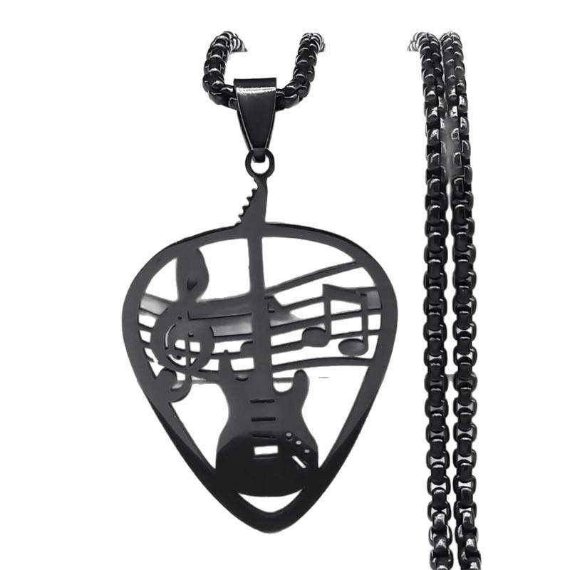 Neue Hohl-Musikgitarrenplektrum-Anhänger Halskette Vielseitiger High-End Schmuck