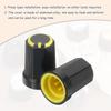Uxcell Shaft Hole Knobs for Guitar Fit Potentiometer for Chrome 10-Pack 6mm/0.24" Amps, Push-On Knobs, Control, Yellow, Volume/Tone Control,