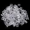 100pcs Space Beads Loose Clear Rubber Pearl Base Square 8x9x12mm