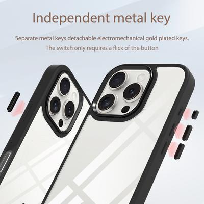 Підходить для чохла для мобільного телефону Apple 16 Iphone15pro14 Прозорий 13 Два в одному 12 Незалежна клавіша Рамка об'єктива