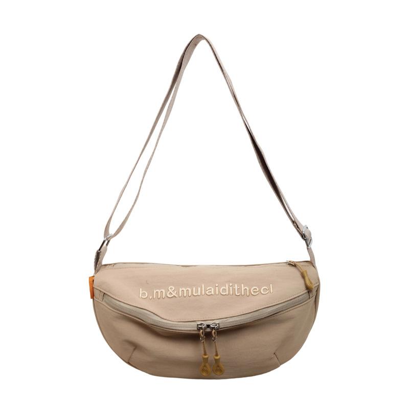 Crossbody bag women s cycling sports breast bag women s casual versatile canvas dumpling bag satchel waist bag men хаки
