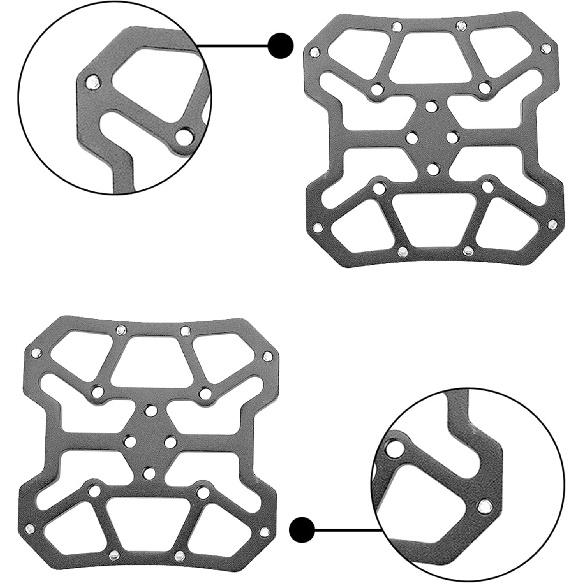 VGEBY1 1 Pair Bike Pedal Adapter, Aluminum Alloy Bike Clipless Clip-in Platform Pedal Adapters for