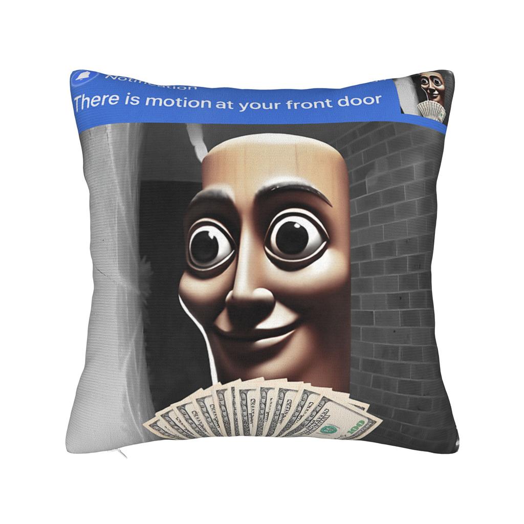 C'è Movimento alla Tua Porta d'Ingresso Tung Sahur Tuff Meme Federa per Cuscino Kawaii Federa per Cuscino per Stanza Letto Sedia Federe Stampate