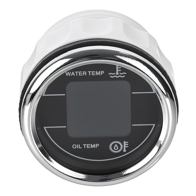52mm Water Temperature Meter + Oil Temperature Gauge 2 IN 1 Car Gauge 12V 24V Car LCD Digital Thermometer Meters