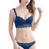 Guoeappa Cute Bra and Panty Seductive Embroidered Lace Half Cup Sexy Popular Set Set, Bra, Women's Lingerie, Women's (Blue, 80B)