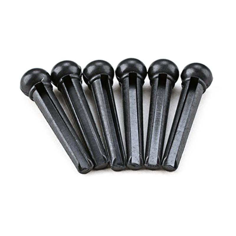6 Pcs Acoustic Guitar Bridge Pins with Abalone Dot Guitar Replacement Part Various Style Bridge Pins Use for Folk Guitar