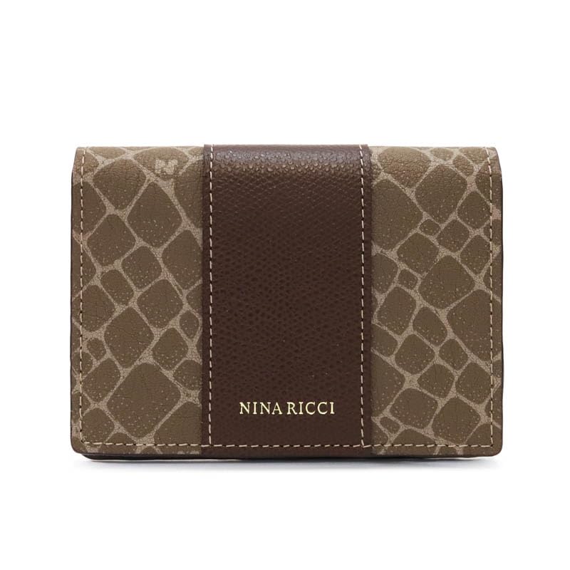 

Nina Ricci Grain Nouveau Кошелек Темно-коричневый Чехол для проездного 85-8017 Женский