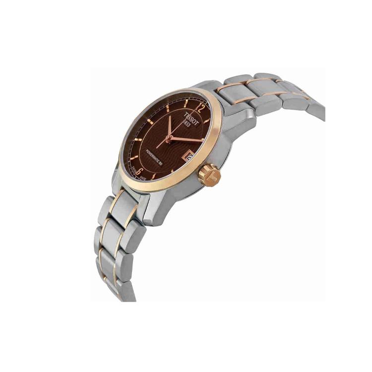 Tissot Ti Automatic Mechanical Movement 50 Meter Water Resistance Women's Watch 32mm Coffee Watch Dial T087.207.55.297.00