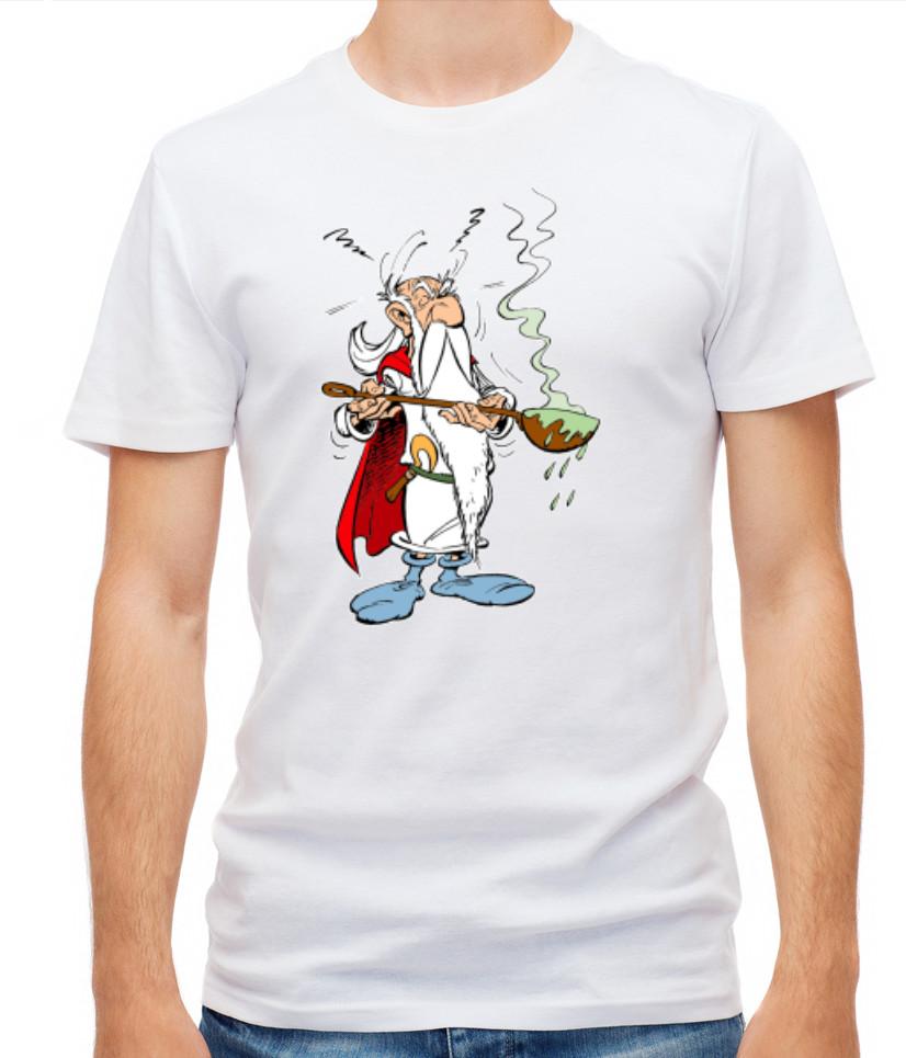 

Getafix Cooking White/Black Short Sleeve Men T Shirt H519 M