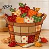 Warm Color Table Ornaments Wooden Autumn Harvest Patchwork Ornament for Decoration Retro Decorative Mason Jars Festival Ornament Lightweight