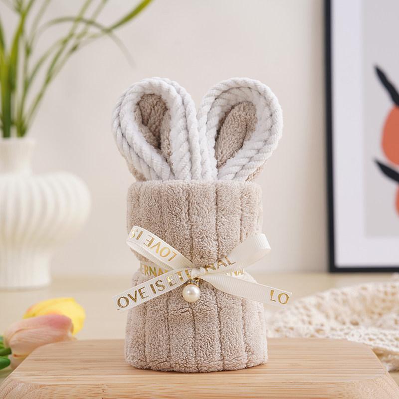 1PC Bow and Pearl Design Comfortable Wedding Cute Easter Party Gifts Rabbit Shape Bathroom Supplies Multiple Colors