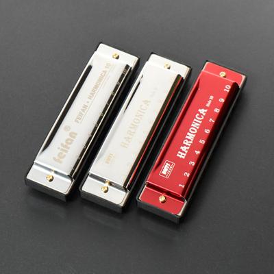 10 Hole Harmonica Mouth Organ Puzzle Musical Instrument Beginner Teaching Playing Gift Copper Core Resin Harmonica Harp