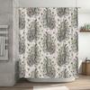 Bathroom Shower Curtain Vintage Floral Botanical Nature Pattern Waterproof Decor Farmhouse Rustic Washable Fabric