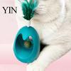 Automatic Swinging Cat Toy Interactive with Feathers And Catnip Ball, Self-Rotating Teasing Durable Teaser Wand Stick, Stable Play Teeth Grinding