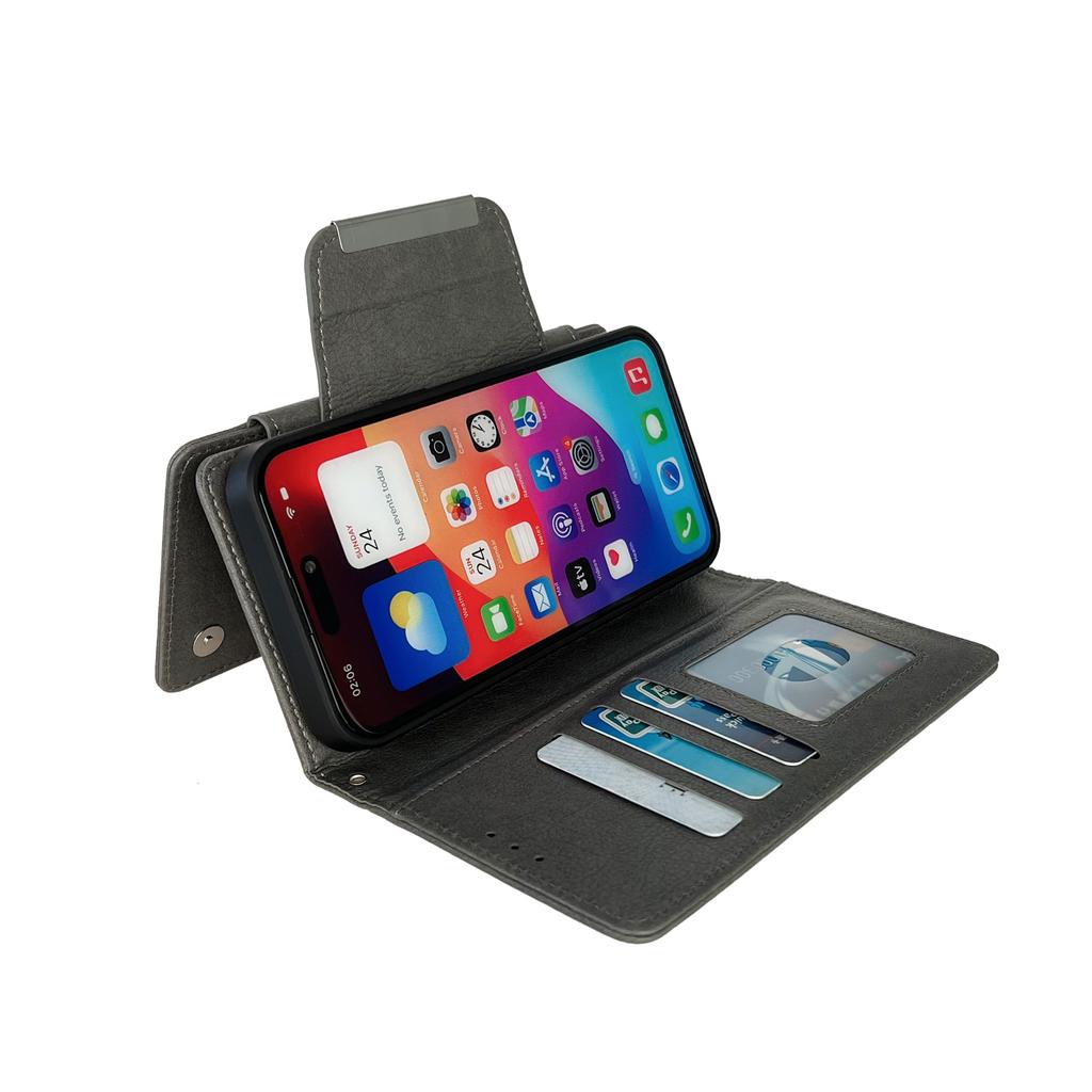 For iPhone 16 Case Detachable 2-in-1 Magnetic Closure PU Leather Wallet Phone Case