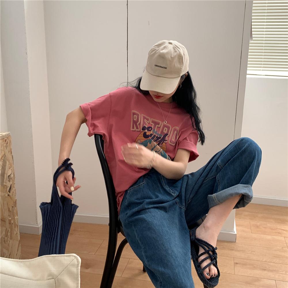 Women's Tee Shirt Summer Funny Graphic Print T Shirt Women Clothes Harajuku Casual Oversized T-shirts Y2k Tops Streetwear