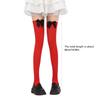 Christmas Thigh High Stockings Over the Knee Socks Halloween Cosplay Costumes for Womens Red Thigh High Socks with Bows
