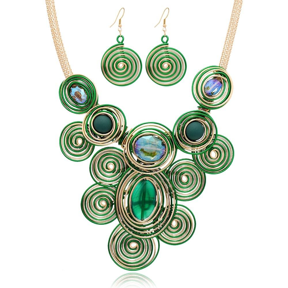 Jewelry Supply, Creative Exaggerated Aluminum Wire Necklace Set, Item Jewelry