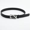 New Style Women's Denim Belt Decorative Belt With Smooth Alloy Buckle Trendy Fashion Belt