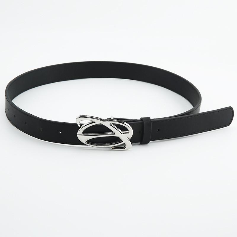 New Style Women's Denim Belt Decorative Belt With Smooth Alloy Buckle Trendy Fashion Belt