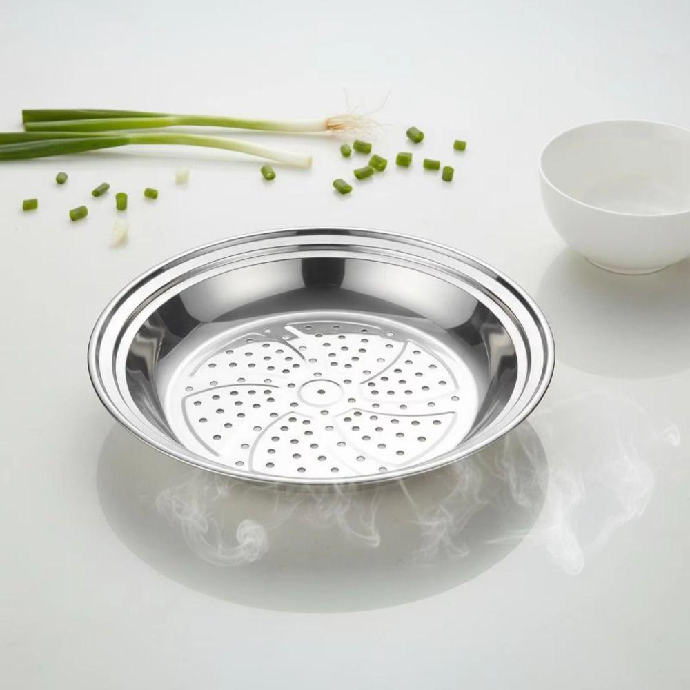 Large Hole Kitchen Steam Tray Round Pot Steam Insert Stainless Steel Steamer Basket Kitchenware