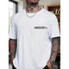 European Size Men'S Fashion Trendy Street Style T-Shirt with Classic Fit And VANQUISH Logo Print for Casual Wear