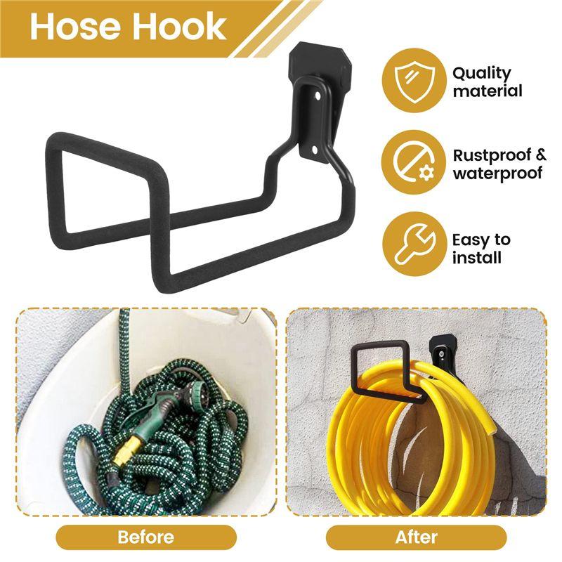 ABUL-Garden Hose Holder Wall Mount Duty Water Hose Hanger For Outside Hose Hook For Garden Hose