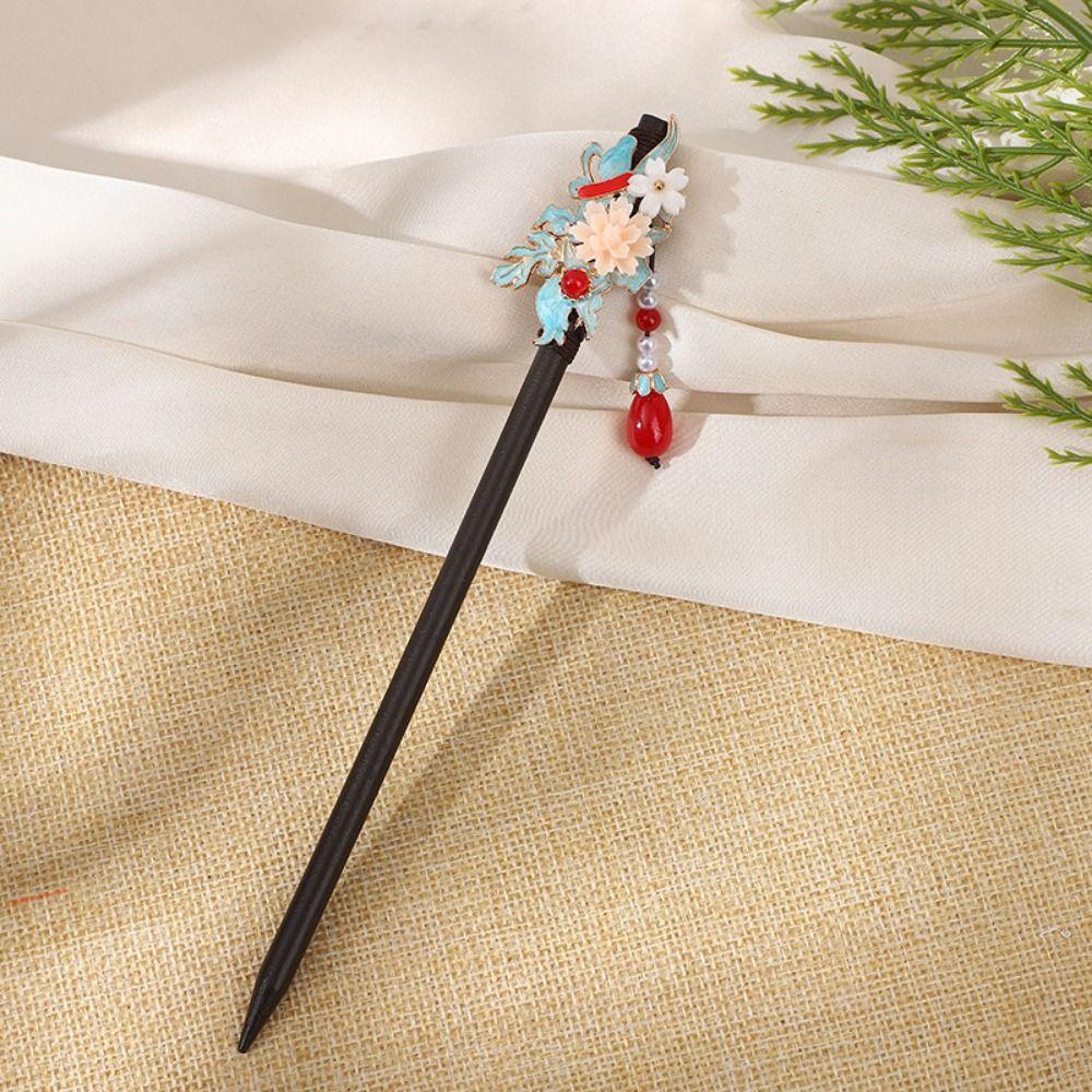 Wooden Chinese Hair Stick Ancient Style Hanfu Hair Bun Elegant Hairpin Chopstick  For Women Gifts