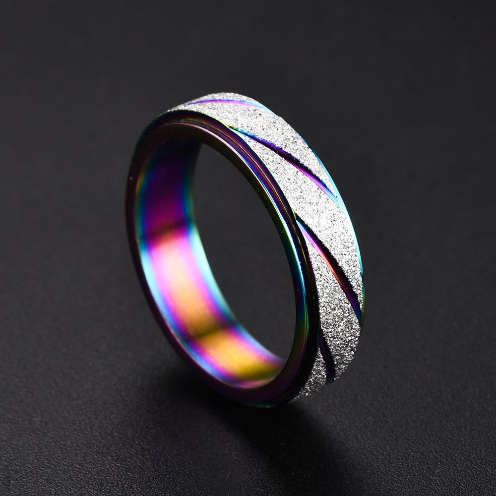 Hot Selling Trendy Stainless Steel New Color Frosted Rings For Women Men Zircon Accessories Wholesale Dropshipping Size 6-11