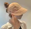 Summer new ponytail sun protection cap versatile breathable quick drying cap empty top sunshade sun fisherman hat