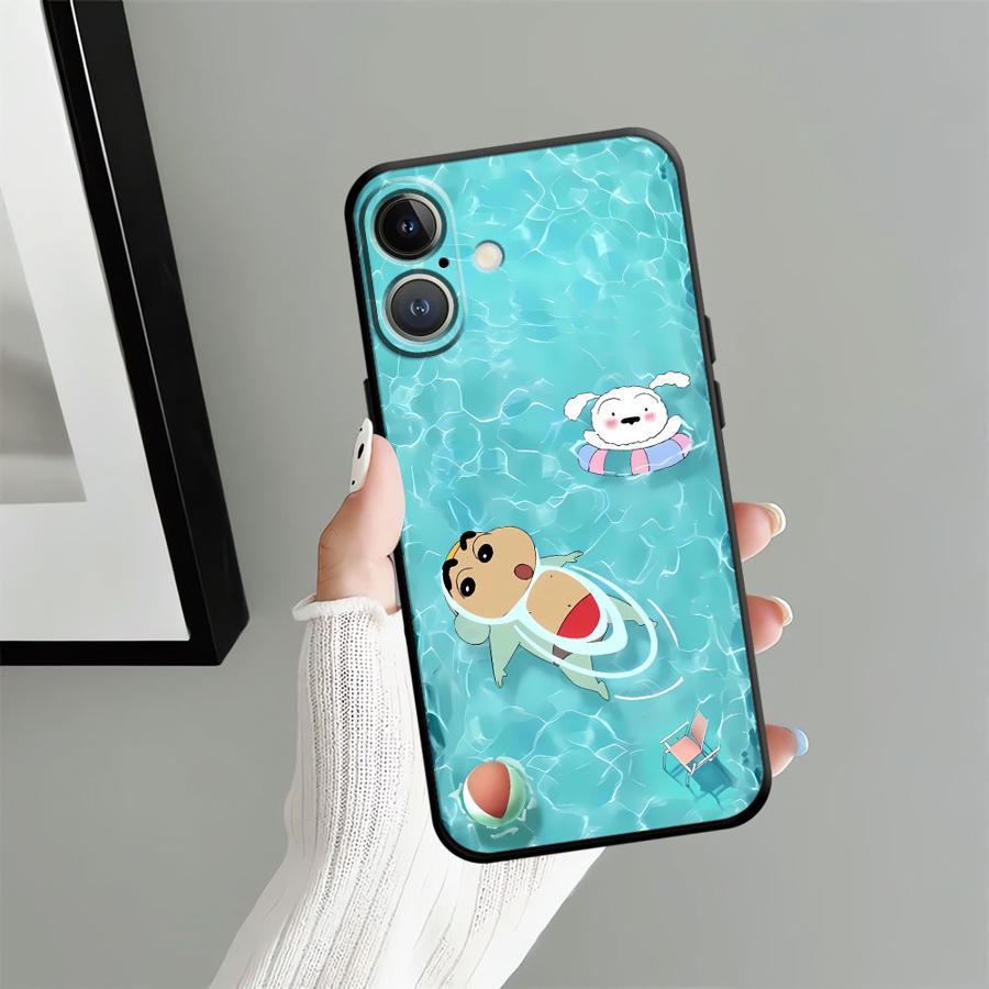 

Cartoon Crayon Shin-chan Case for Apple iPhone 17 Pro Max 11 12 16 Air XR XS MAX 13 15 Pro 7 8 14 Funda Phone Cover iPhone17 Pro Max