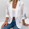 2026 Trendy European & American Lace Shirt Jackets: Versatile, Fashionable, Solid Colors for Spring & Summer.
