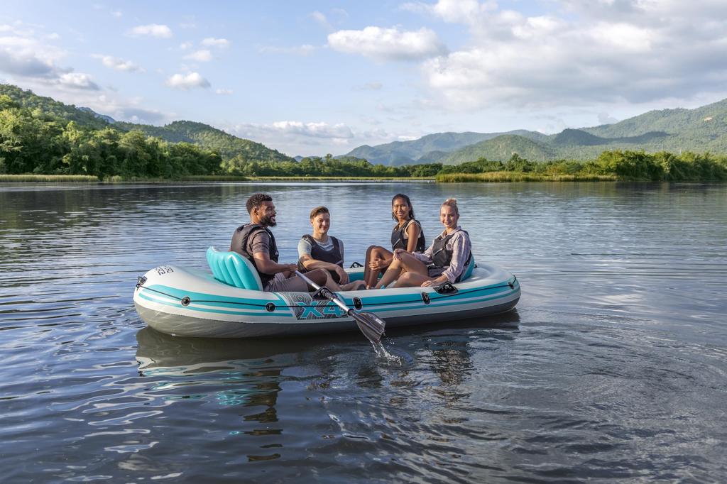 Bestway Hydro-Force Adventure Elite Inflatable Boat Set (4-Person, 65158)