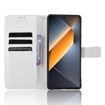 Dla TECNO Pova 6 Pro 5G LI9 Etui Podstawka Portfel Skóra o Diamentowej Fakturze Pokrowiec na Telefon